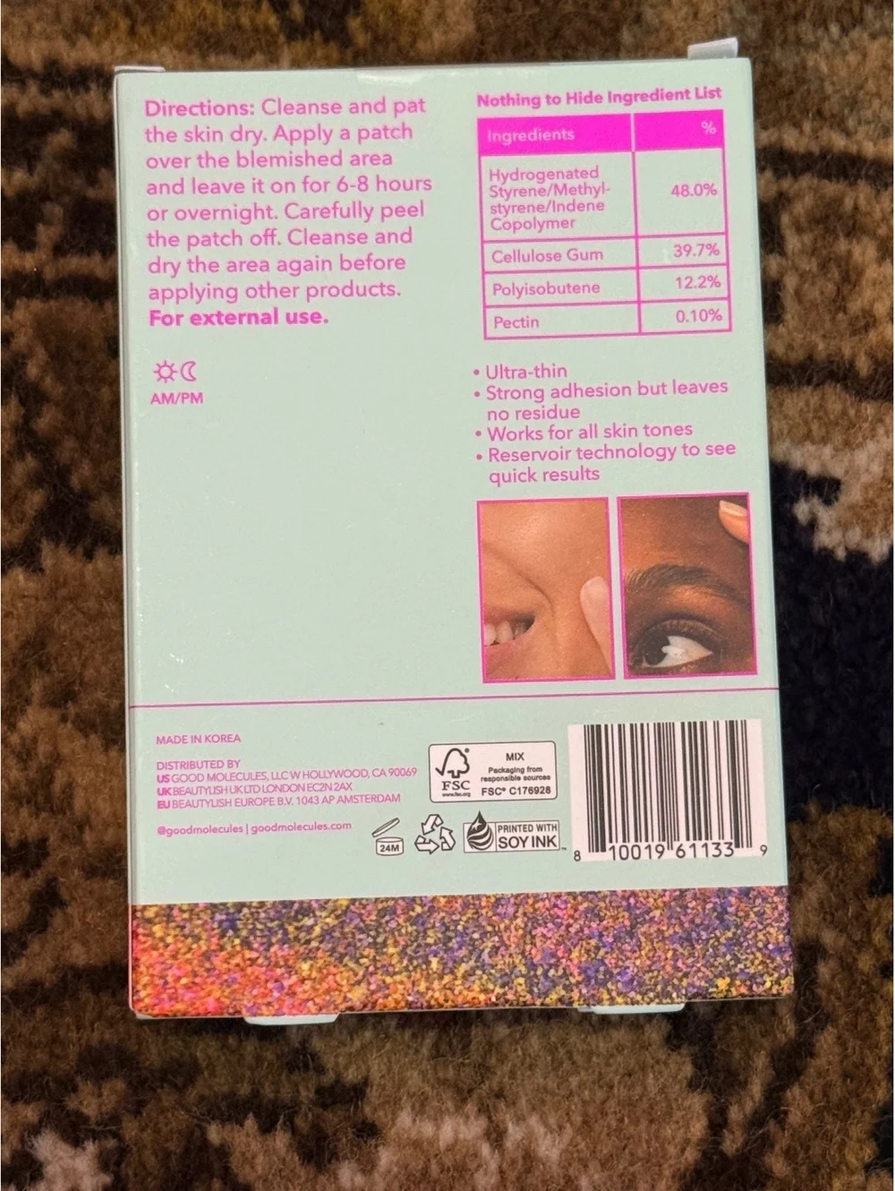 Good Molecules Pimple Patches Ultra-thin Hydrocolloid Acne Patch 60 Count